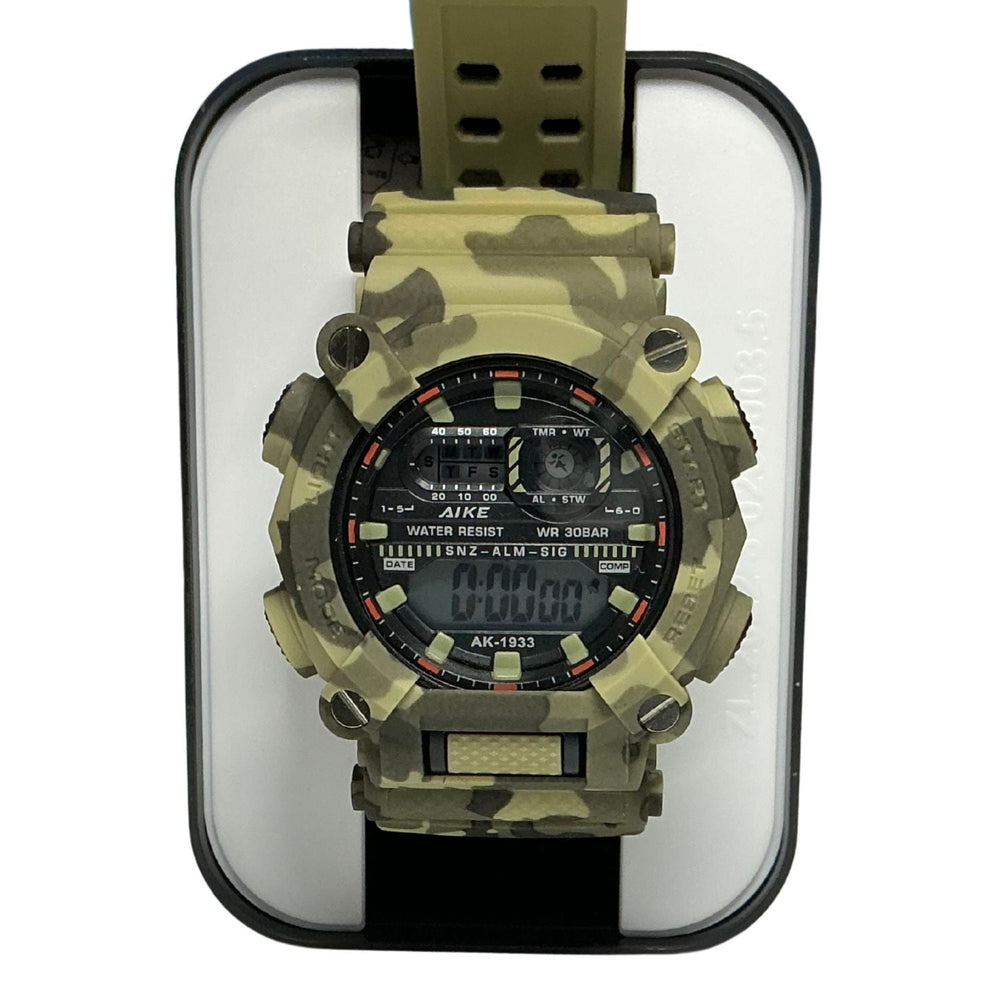Reloj militar camuflado resistente al agua con luz LED