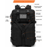 Mochila táctica militar de 49 litros con sistema molle en negro, caqui o verde — imagen 8 de 10