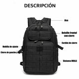 Mochila táctica militar de 35 litros con sistema molle y diseño multibolsas — imagen 4 de 6