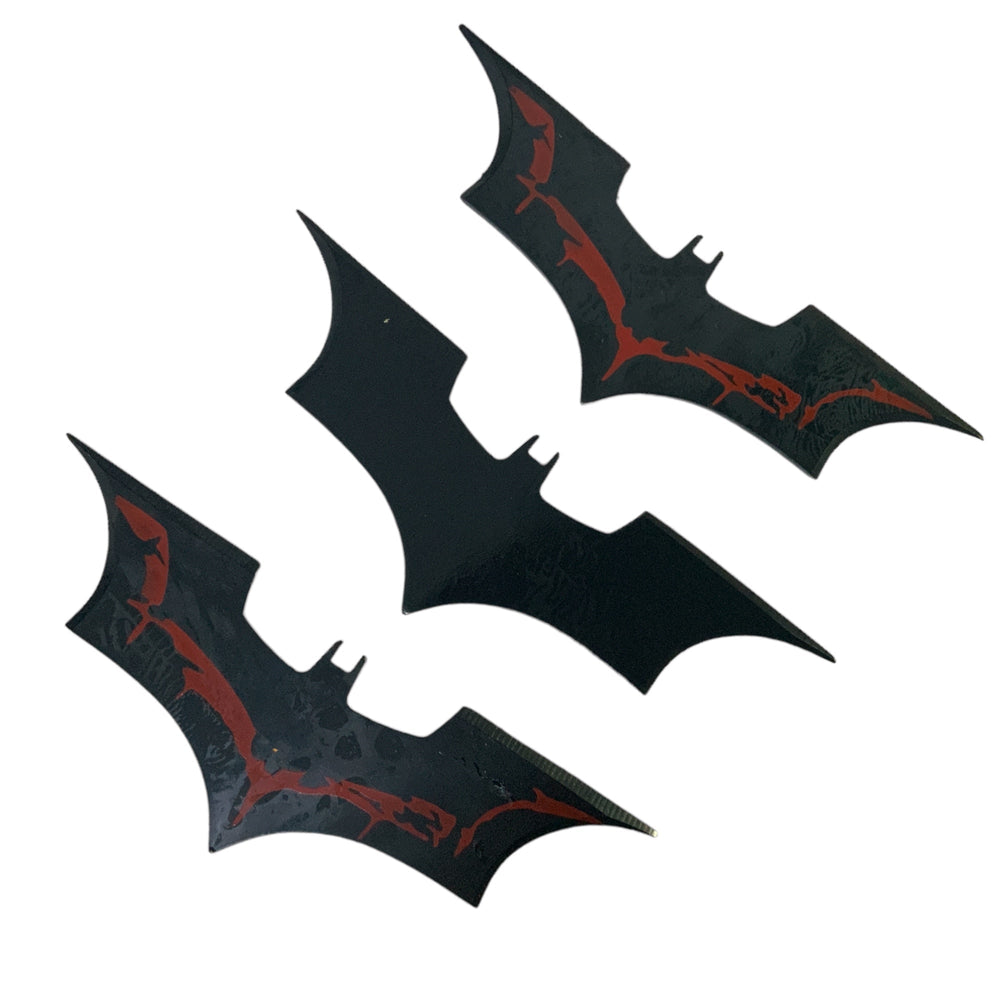 Set de estrellas de tiro con diseño estilo Batman y funda