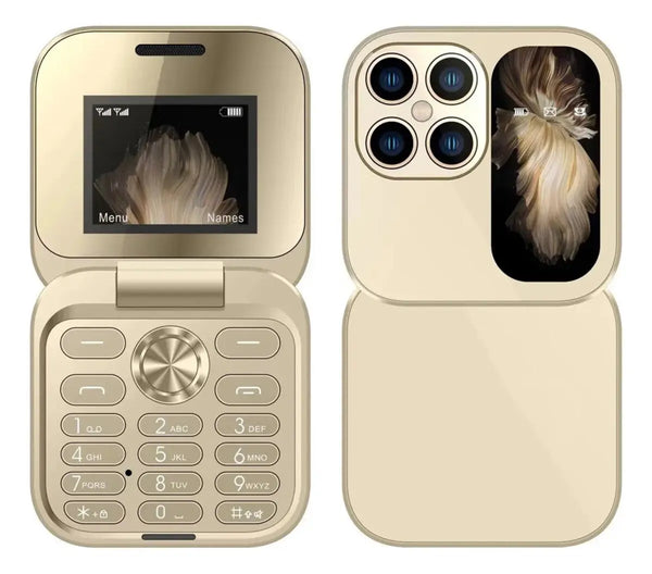 Aizigelo Ip17 Mini Teléfono Plegable 1.77 Pulgadas Dual Sim Fralugio