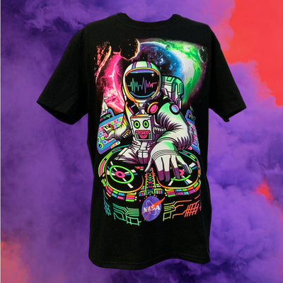 Playera neón de algodón con estampado de xoloitzcuintle