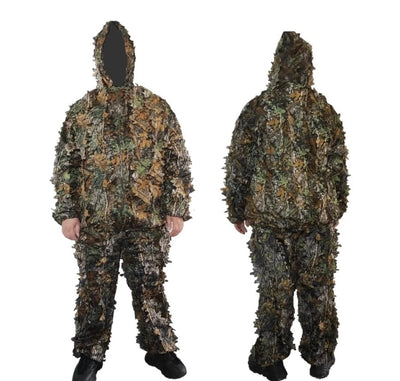 Traje camuflaje tipo hojas súper ligero color selva