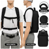 Mochila táctica de 15 litros con asa de paracord y sistema molle de corte láser — imagen 5 de 6