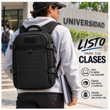 Mochila táctica de 15 litros con asa de paracord y sistema molle de corte láser — imagen 6 de 6