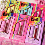 Set de 6 piezas con lipstick, lip gloss y lipliner en distintos tonos — imagen 1 de 3