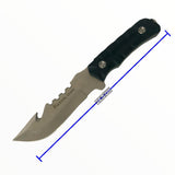 Cuchillo tipo Rambo con rompevidrios y funda táctica — imagen 2 de 3