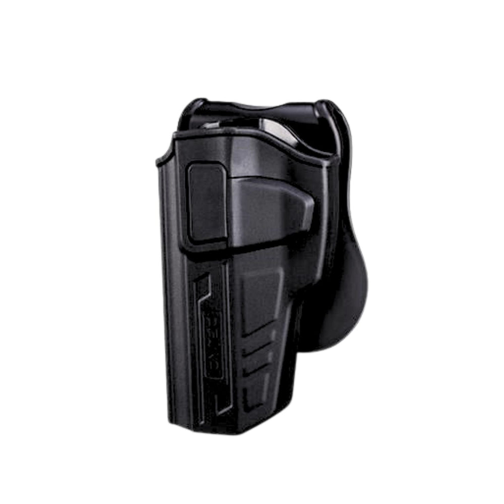 Funda porta pistola tipo paleta negra en ABS para Beretta 92/92FS
