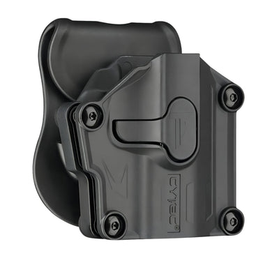 Funda negra universal para pistolas compactas con rotación de 360 grados