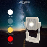 Lámpara LED de 1000 lúmenes con soporte telescópico y panel solar — imagen 2 de 5