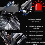 Linterna táctica 10 en 1 con martillo, alarma y power bank — imagen 3 de 6