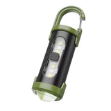 Mini linterna mosquetón LED COB con modo patrulla roja y azul — imagen 1 de 6