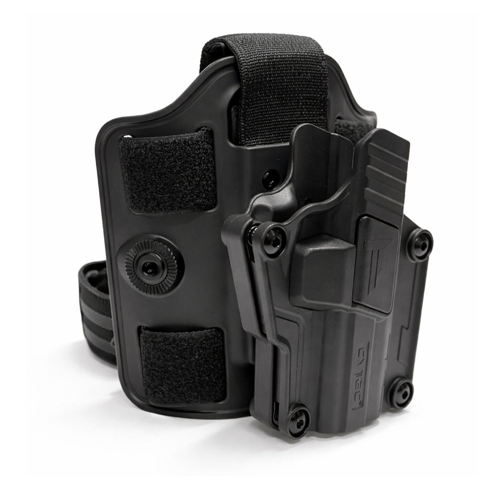 Funda piernera drop leg de polímero con correas ajustables