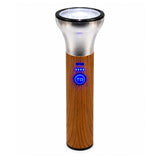 Lámpara LED recargable con acabado tipo madera para hogar y camping — imagen 1 de 4