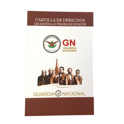 Cartilla informativa con los derechos básicos de personas detenidas