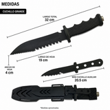 Cuchillo de supervivencia 2 en 1 con mini cuchillo auxiliar y funda — imagen 2 de 4