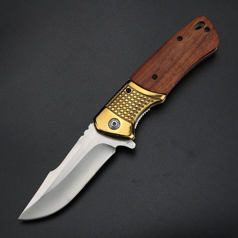 Cuchillo plegable de apertura manual con clip de bolsillo