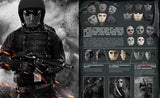 Máscara cráneo táctica para paintball en color negro o bronce — imagen 3 de 4