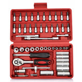 Kit de herramientas 53 en 1 con matraca, dados y estuche organizador — imagen 1 de 3