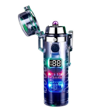 Encendedor de plasma doble arco con lámpara, resistente al agua