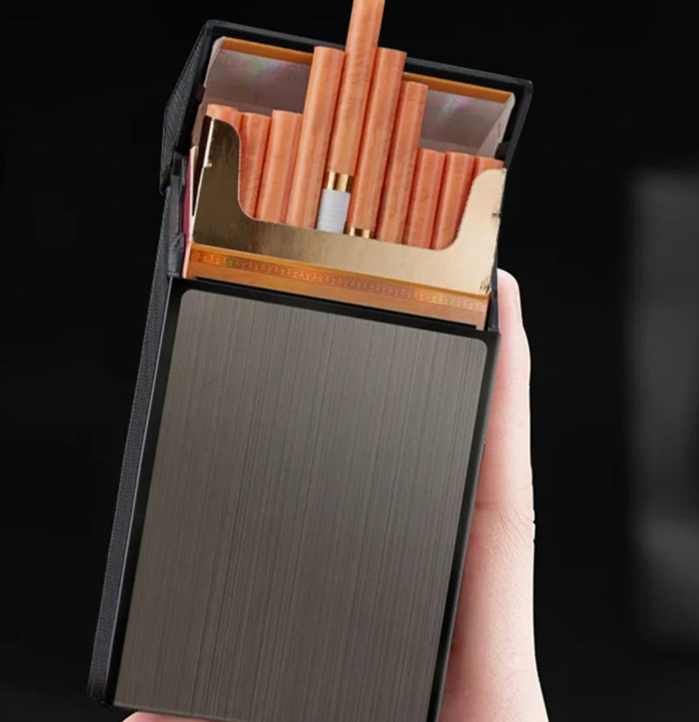 Cigarrera con encendedor de resistencia recargable por USB