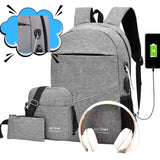 Set de mochila escolar con lonchera, lapicera y audífonos — imagen 2 de 8