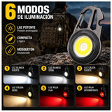 Lámpara mosquetón multiherramienta LED con destornillador y rompevidrios — imagen 3 de 6