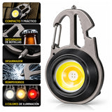 Lámpara mosquetón multiherramienta LED con destornillador y rompevidrios — imagen 4 de 6