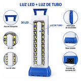 Lámpara LED de emergencia recargable con 30 LED SMD y luz de tubo — imagen 3 de 4