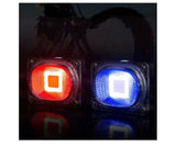 Luz LED con efecto patrulla de 3 pasos instalada en bicicleta — imagen 2 de 4