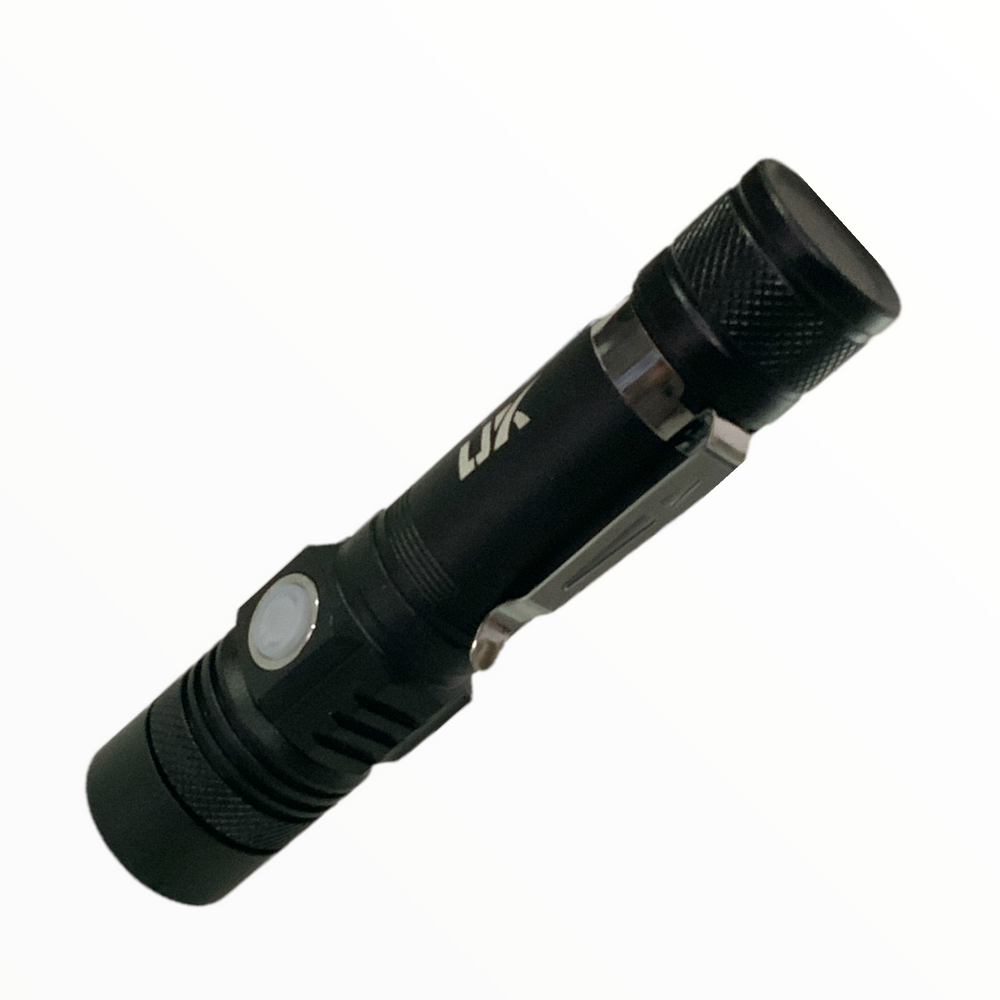 Lámpara LED T6 con 3 modos, zoom ajustable y clip integrado