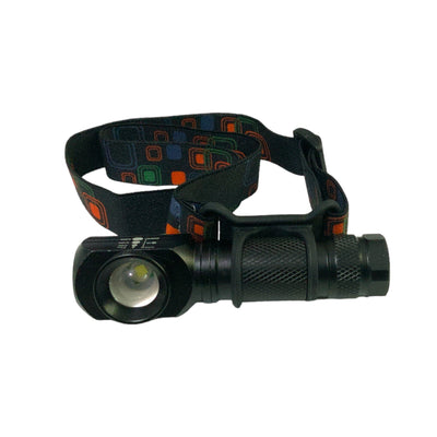 Linterna LED T6 de uso frontal y de mano con 3 modos de luz