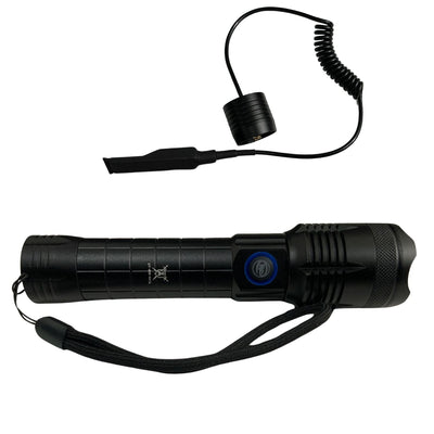 Lámpara LED T9 con cola de rata, zoom y 5 modos de luz blanca
