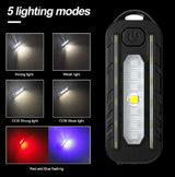 Luz LED recargable con efecto patrulla instalada en bicicleta — imagen 1 de 4