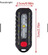 Luz LED recargable con efecto patrulla instalada en bicicleta — imagen 2 de 4