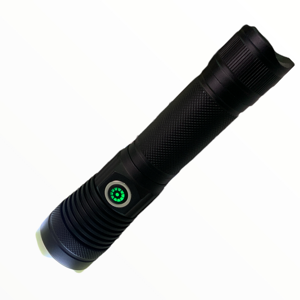 Lámpara LED T9 con zoom ajustable y control de carga de batería
