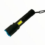 Lámpara LED T9 con luz COB lateral blanca y roja, carga por USB — imagen 3 de 3