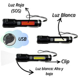 Lámpara LED T180 con 4 modos y cob lateral blanco y rojo — imagen 3 de 3