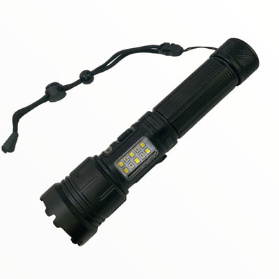 Lámpara LED T9 con base magnética, luz COB blanca y roja, carga USB