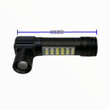 Lámpara frontal desmontable con zoom, COB lateral y efecto patrulla — imagen 2 de 2
