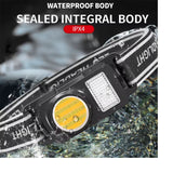 Linterna frontal recargable USB-C con 3 modos y resistencia IPX4 — imagen 3 de 6
