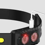 Lámpara frontal LED con luz blanca y verde en 4 modos — imagen 4 de 4