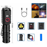 Linterna LED de 3 modos con base magnética y clip de sujeción — imagen 3 de 3