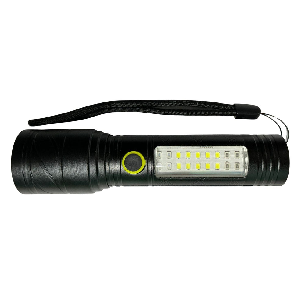 Lámpara LED frontal con COB, efecto patrulla y 5 modos de luz