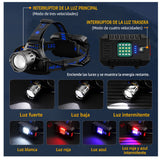 Lámpara minera con zoom telescópico y luz trasera de seguridad COB — imagen 4 de 7