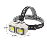 Lámpara frontal LED COB con sensor de movimiento y 4 modos de luz — imagen 2 de 6