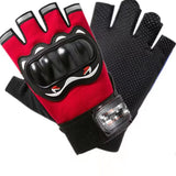 Guantes antirreflejantes de medio dedo con nudillos protegidos en negro — imagen 2 de 6