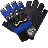 Guantes antirreflejantes de medio dedo con nudillos protegidos en negro — imagen 4 de 6
