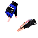 Guantes antirreflejantes de medio dedo con nudillos protegidos en negro — imagen 5 de 6