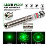 Láser verde de cuerpo metálico plateado con seguro de llave DZ-408 — imagen 3 de 5